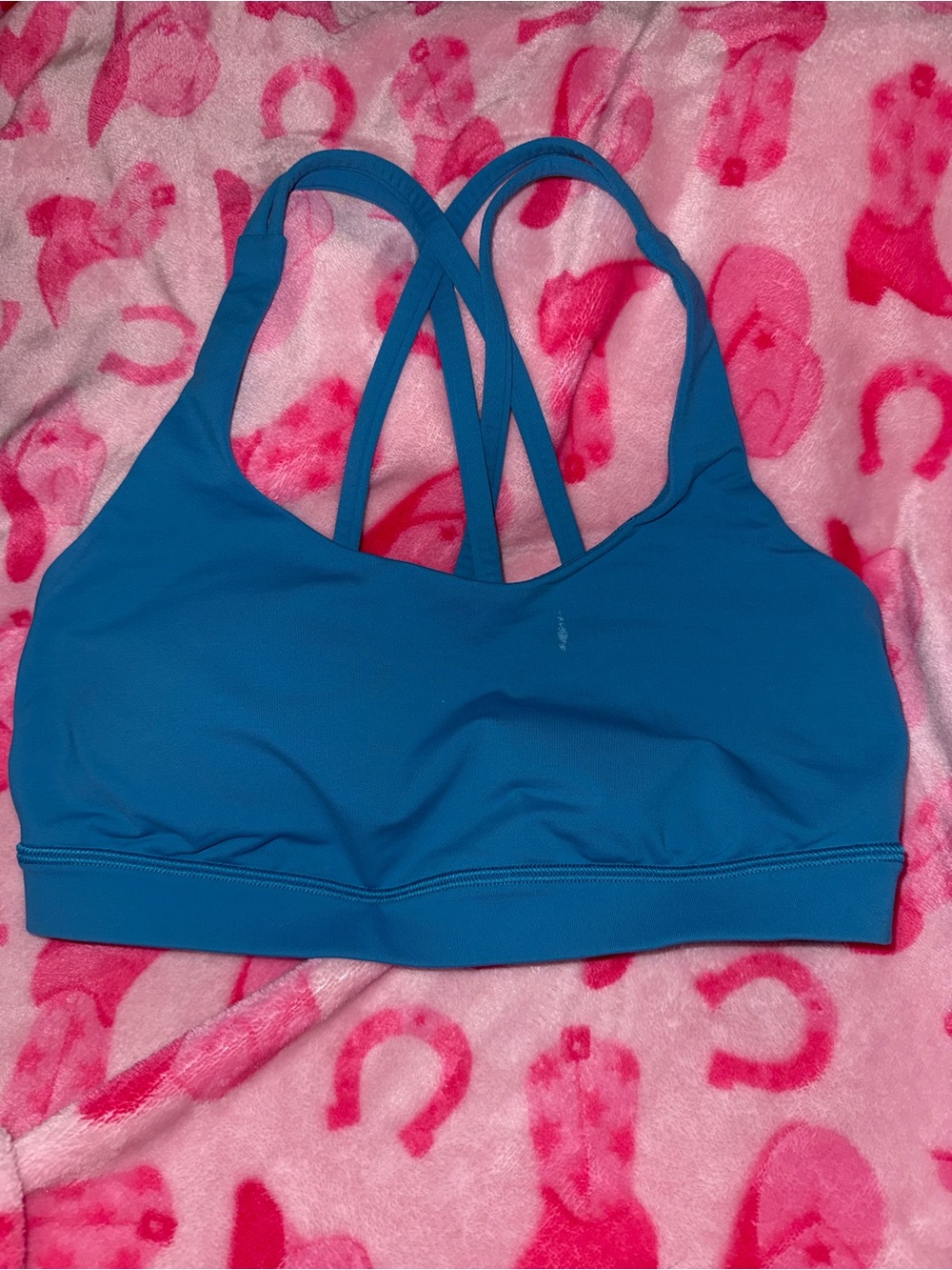 lululemon athletica Blue Strappy Crossback Sports Bra